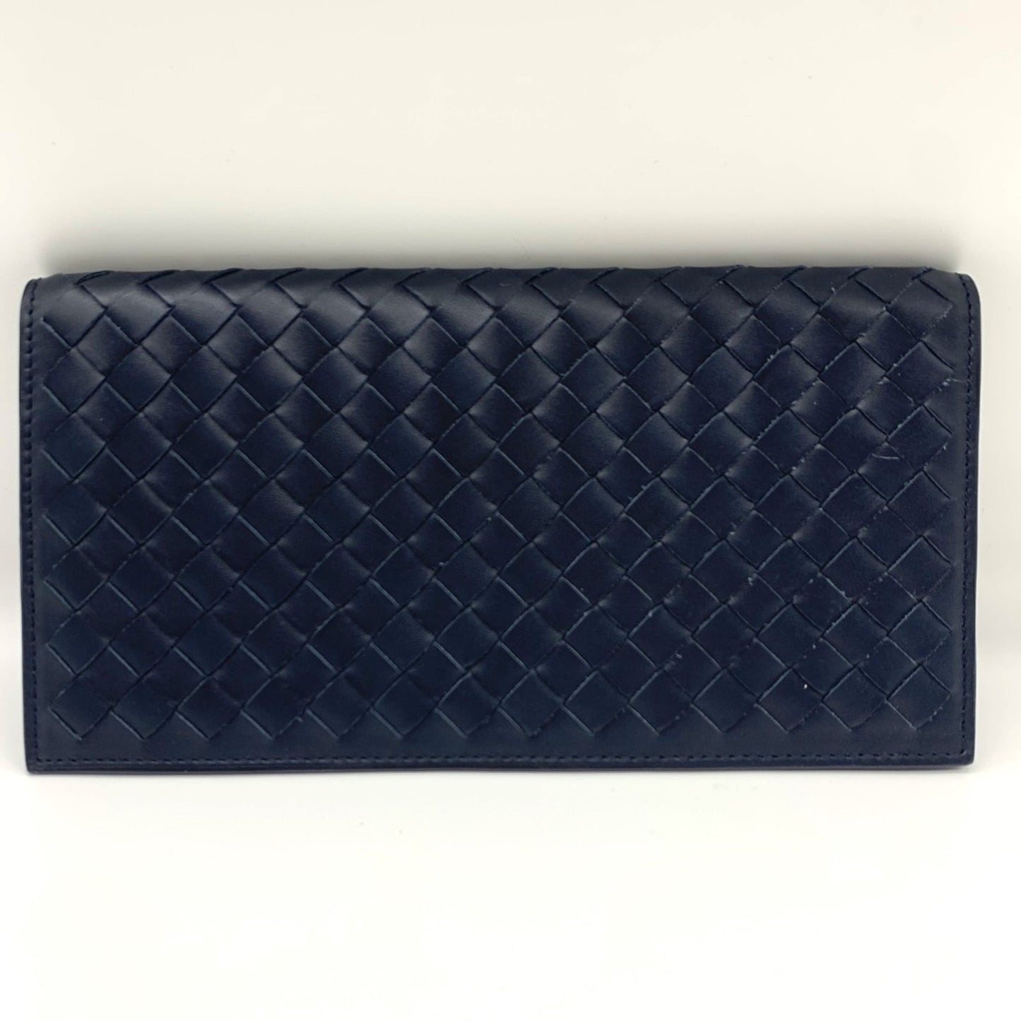 Bottega Veneta Intrecciato Wallet, Navy