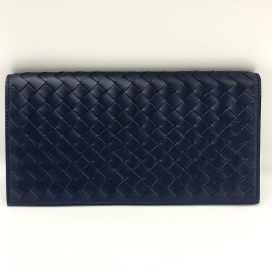 Bottega Veneta Intrecciato Wallet, Navy