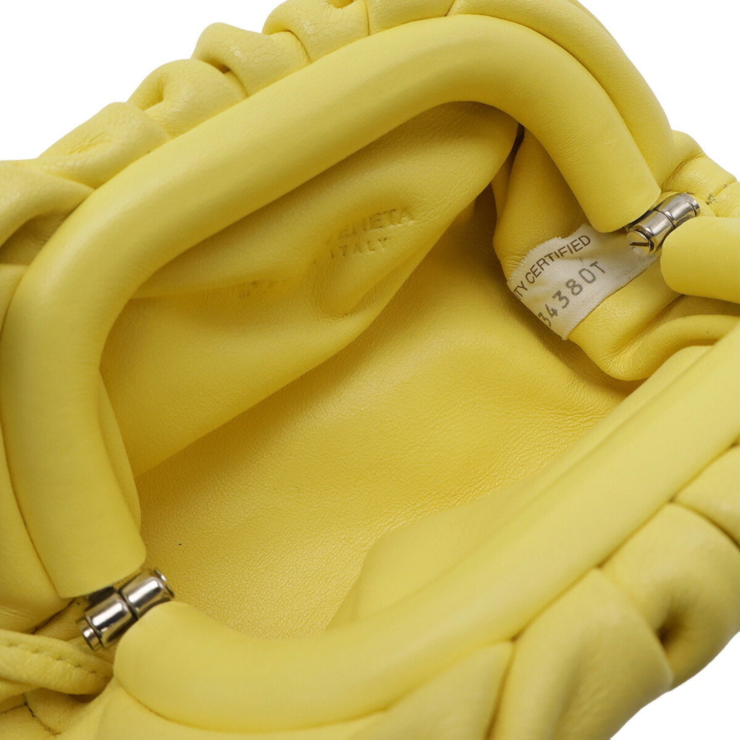 BOTTEGA VENETA The Pouch coin case, wallet, purse, key pouch, leather, yellow, 577816