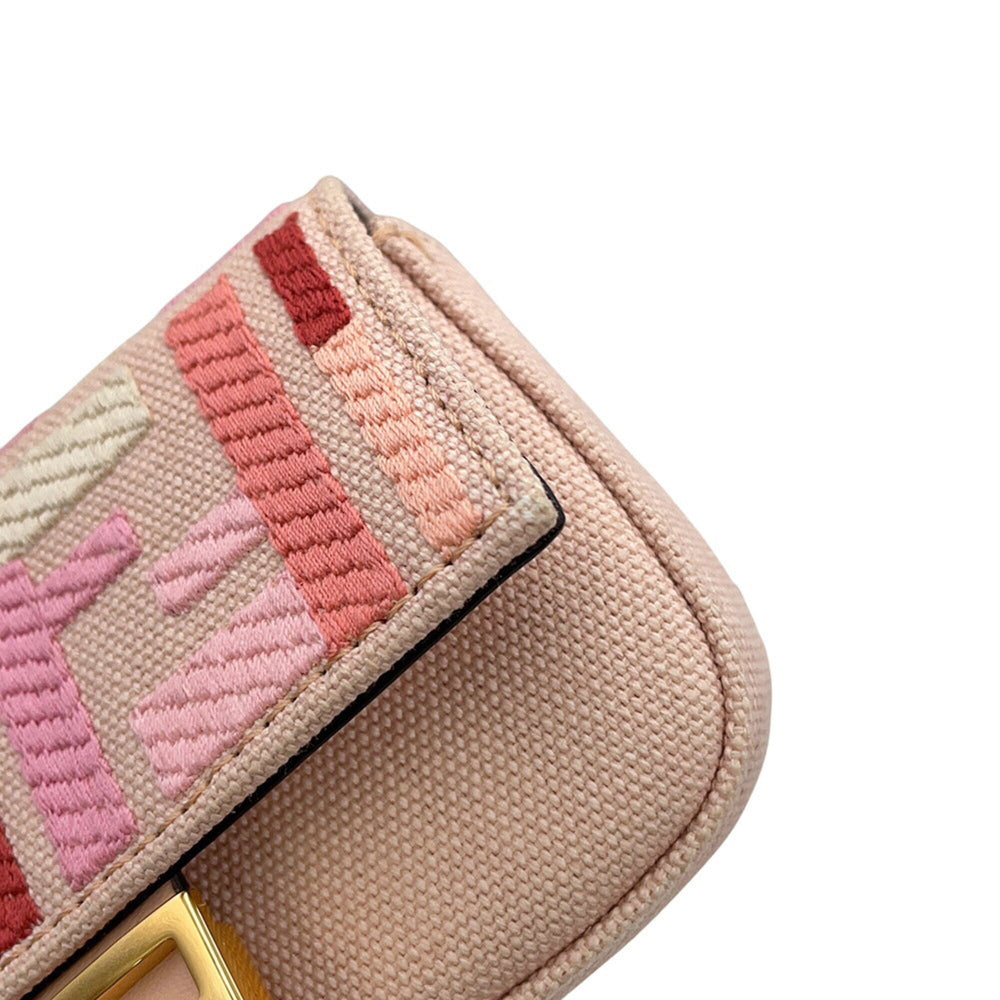 Fendi accessory bag charm Nano Baguette canvas 7AR844 FENDI — Like New