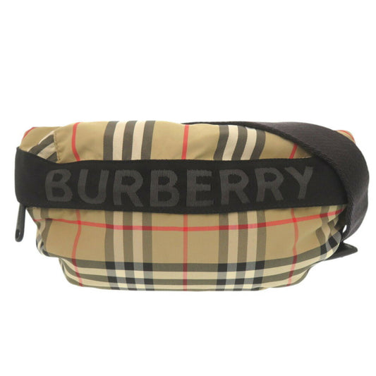 Burberry Check 8014715 Nylon Beige Body Bag Waist Belt 1219BURBERRY
