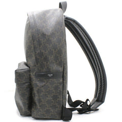CELINE Backpack Triomphe Canvas Black Brown Rucksack Men's 188382BOV T5686 — Like New
