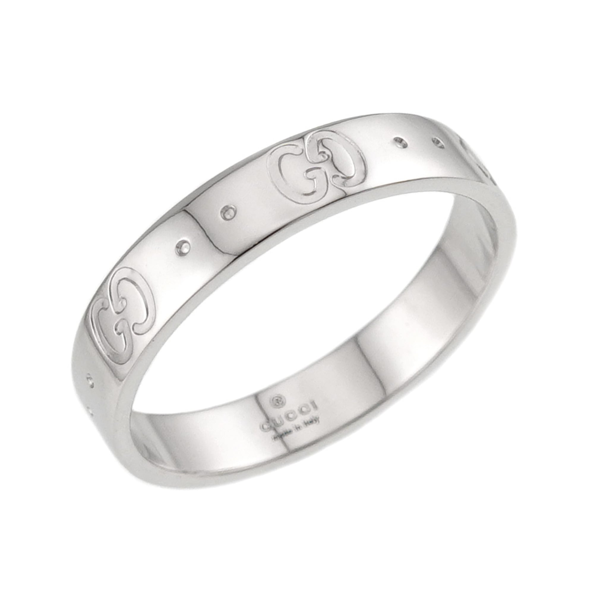 Gucci Icon Ring #19, 18K White Gold (750) — Like New