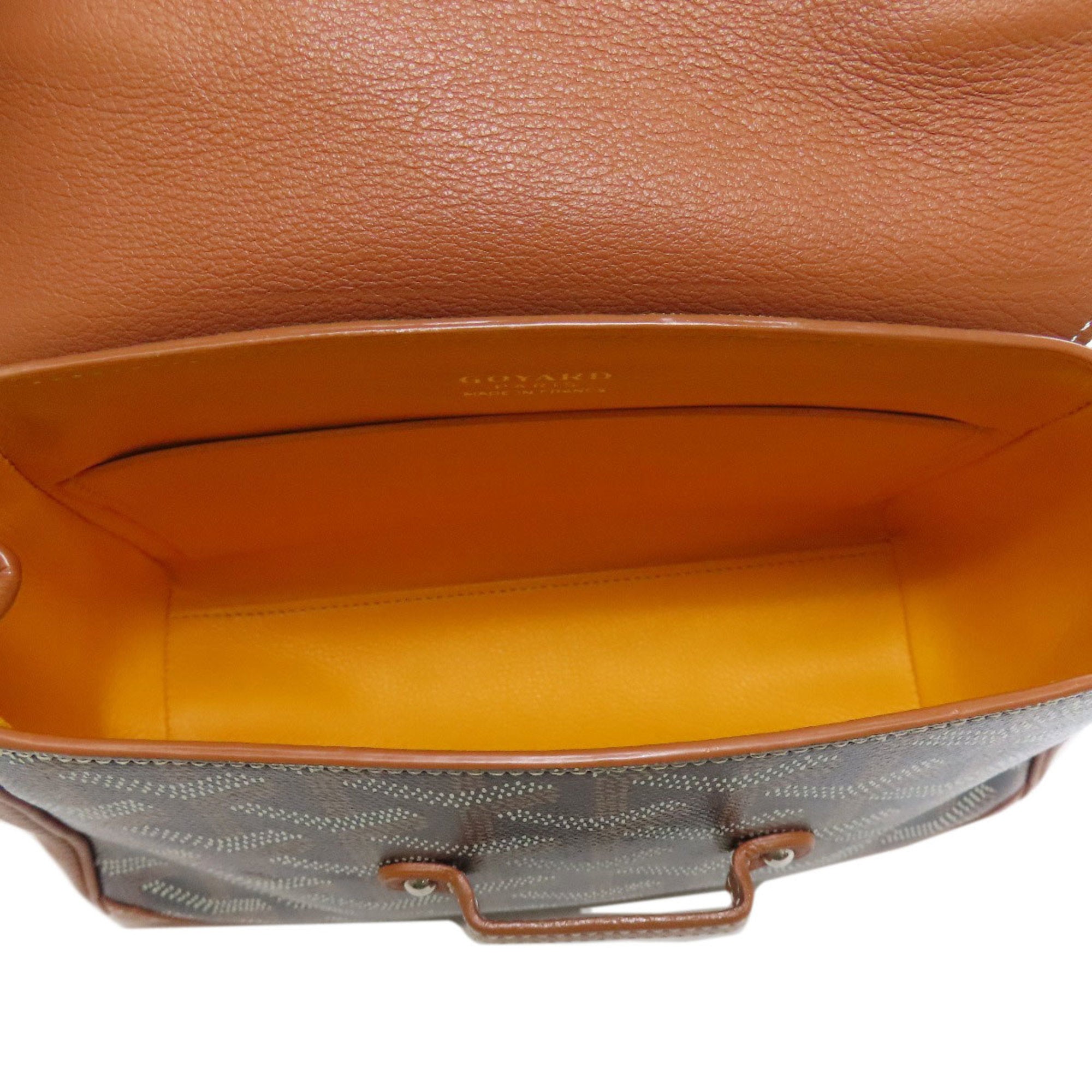 Goyard Saigon Mini Handbag in Coated Canvas and Calfskin Leather for Women