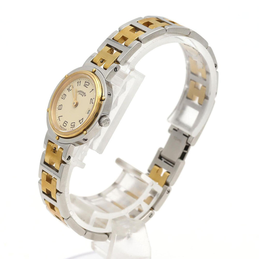 Hermes Clipper Combination SSxGP Quartz Watch — Good