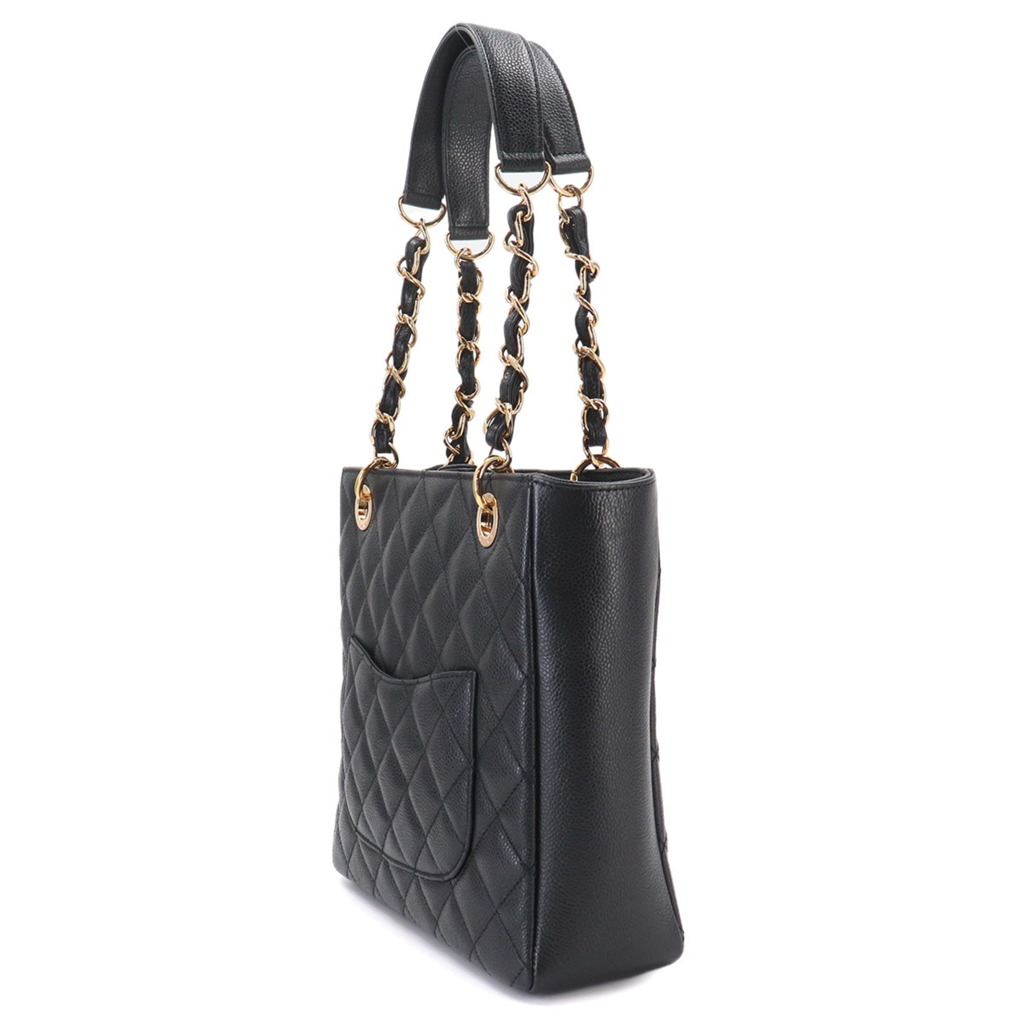 Chanel Matelasse PST Chain Tote Handbag, Caviar Leather, Black, A50994, Gold Hardware — New - Store Return