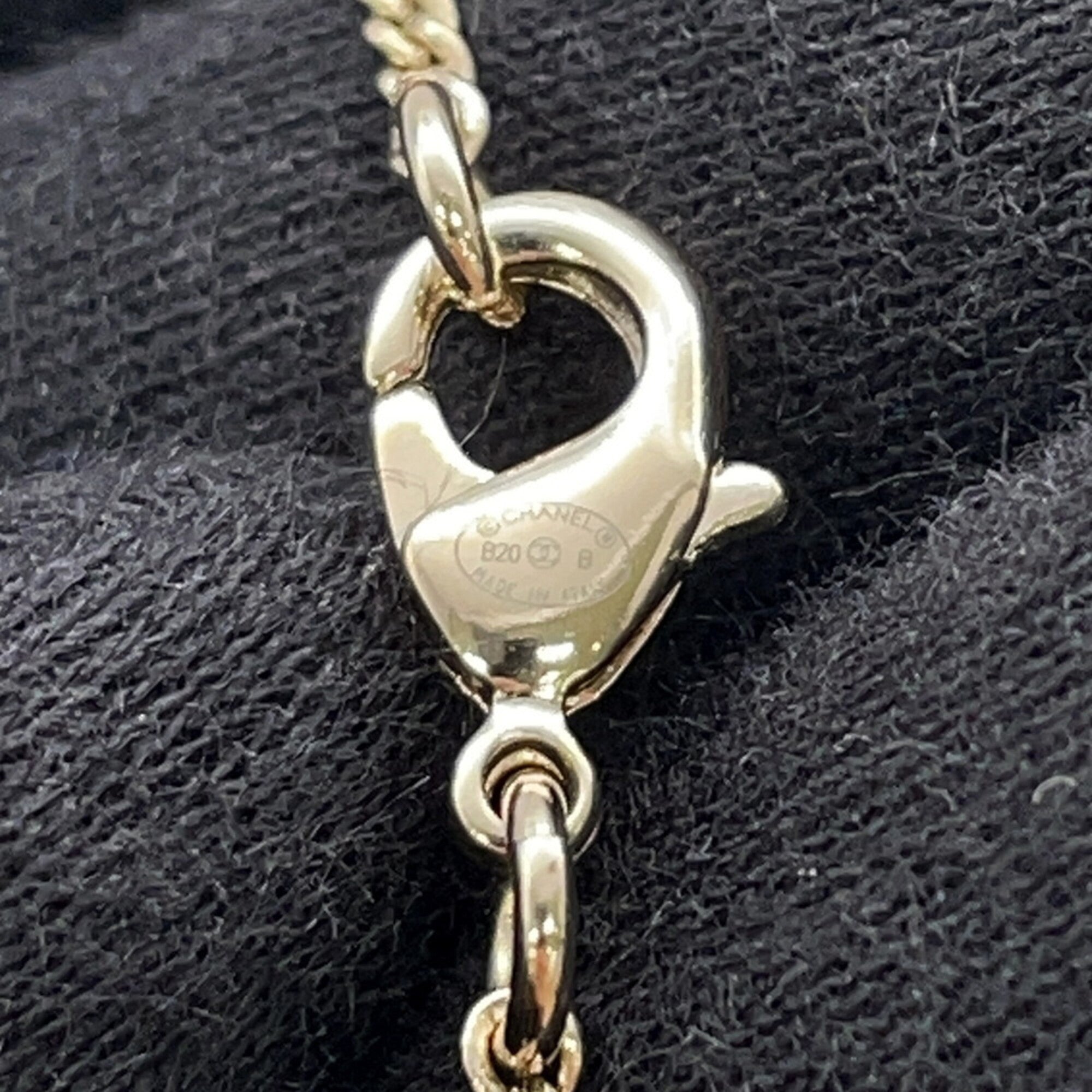 Chanel necklace, birdcage design, Coco Mark rhinestone, B20 B. CHANEL — Like New