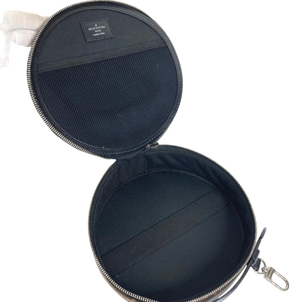 LOUIS VUITTON M46273 Monogram Audio Case Bag, Round Handbag, Canvas, Men's/Women's, Brown — Like New