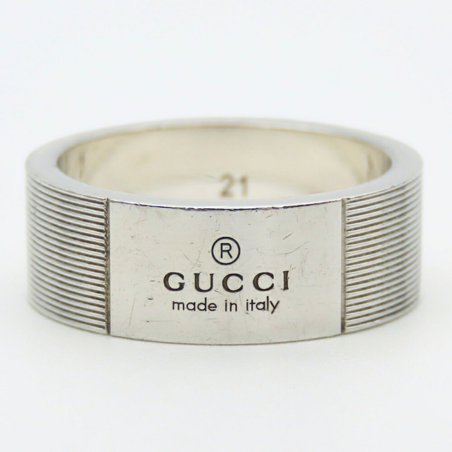Gucci Ring, Size 21, Sterling Silver, Approx. 10.2g, Men's, GUCCI