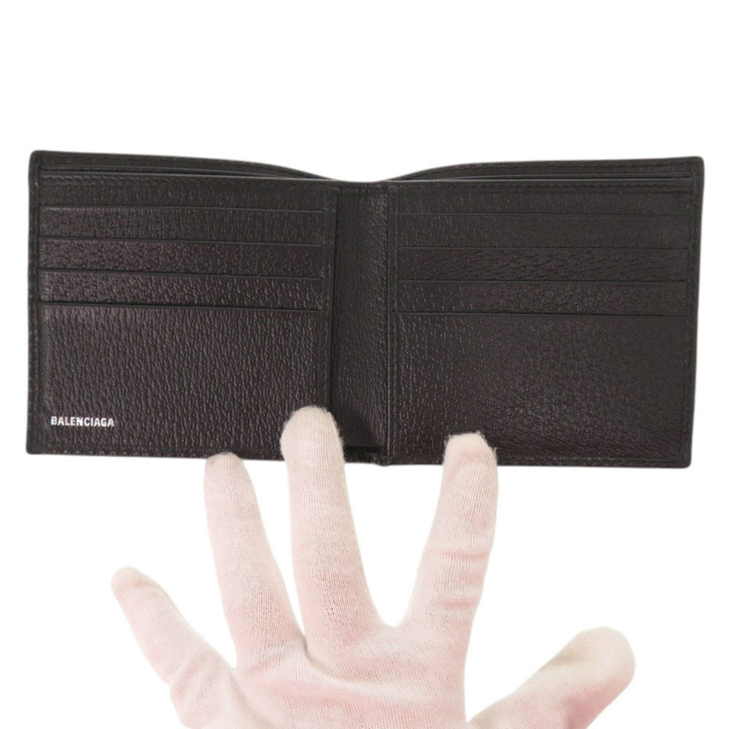 Excellent condition Balenciaga x Gucci The Hacker Project canvas and leather black bi-fold wallet with bill compartment 0690