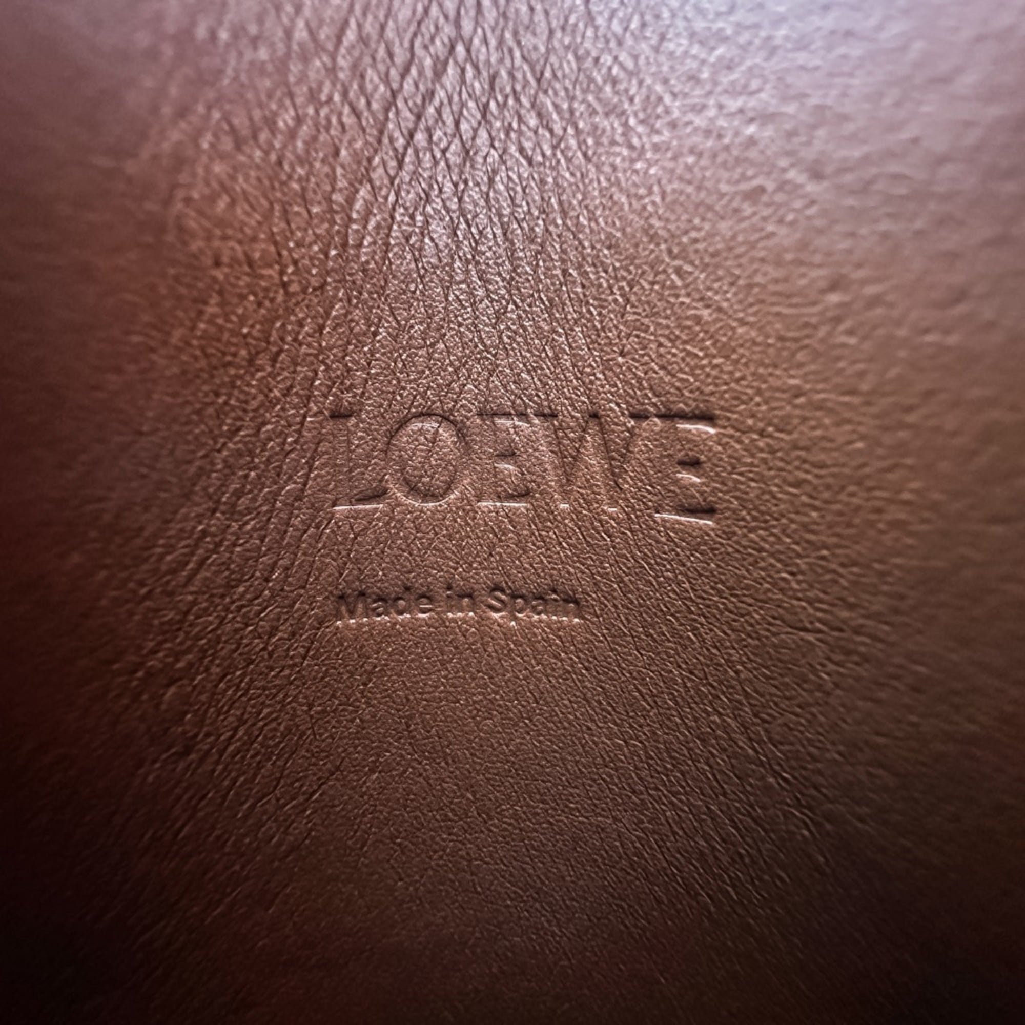 LOEWE Anagram Dice Pocket Leather Shoulder Bag 062304 Brown Women's — Like New