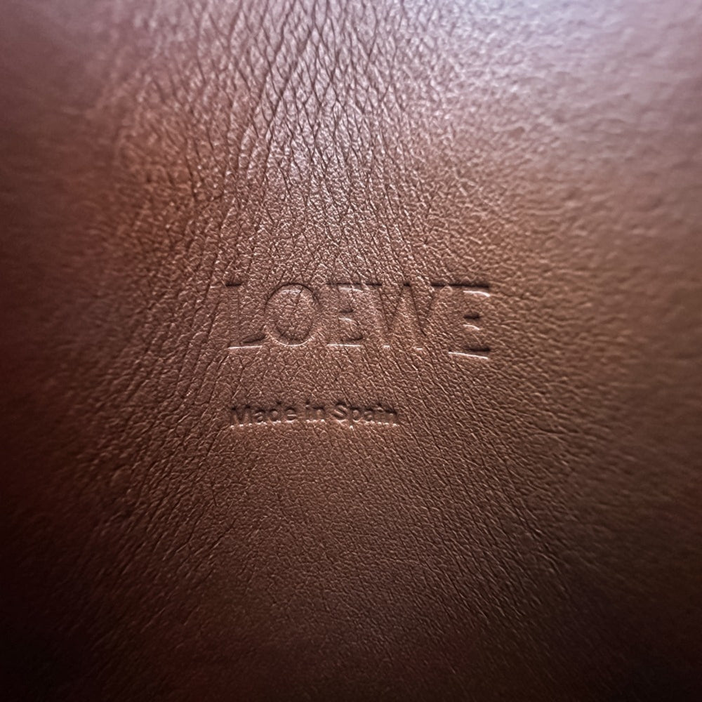 LOEWE Anagram Dice Pocket Leather Shoulder Bag 062304 Brown Women's — Like New