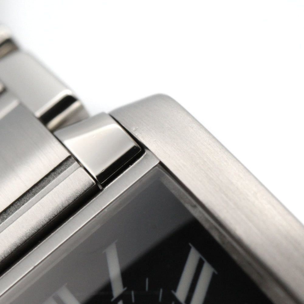 Cartier Tank Française SM Watch, Stainless Steel, Women's, Black, W51026Q3 — Very Good