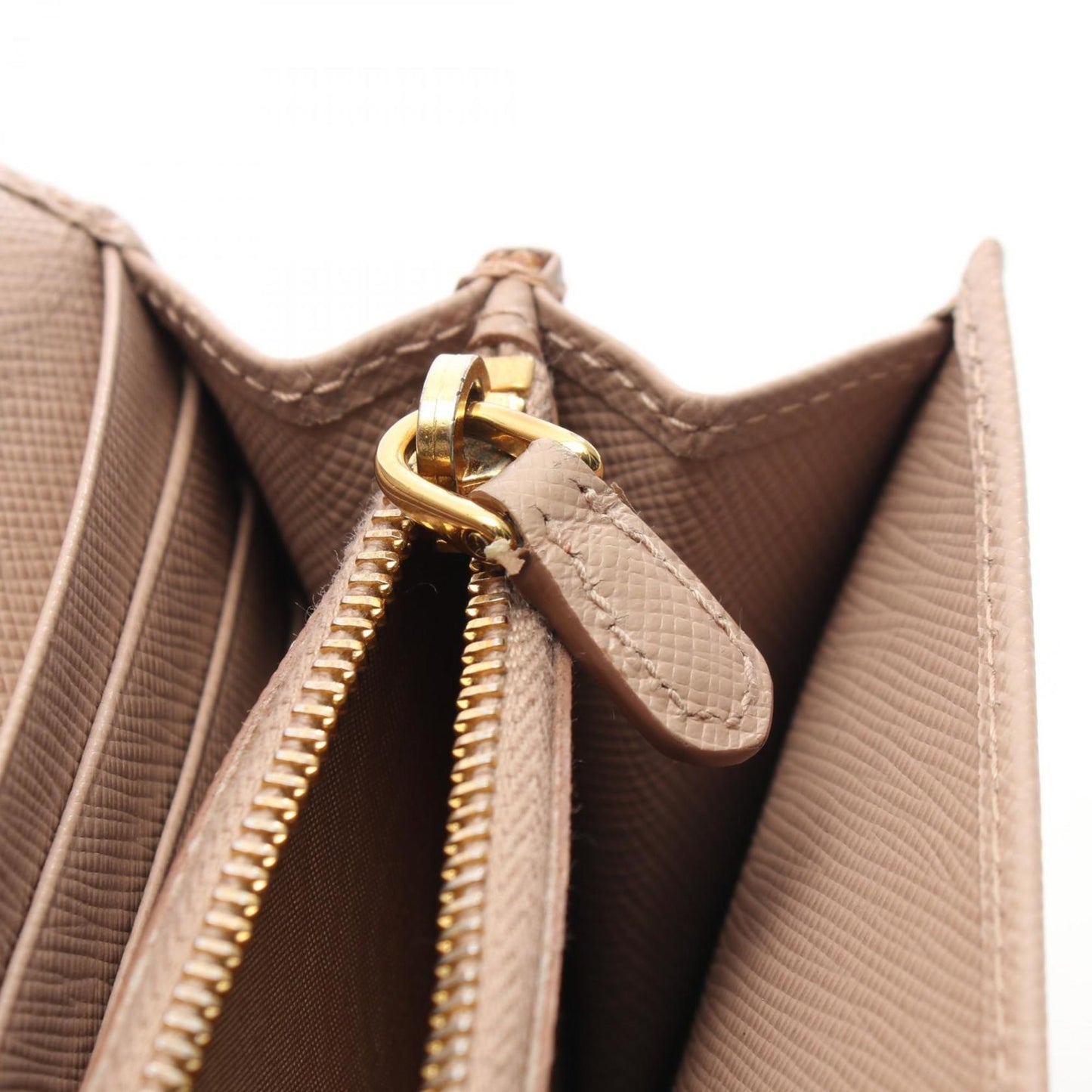 Prada SAFFIANO FIOCCO Bi-fold Long Wallet in Saffiano Leather, Women's, Pink, 1MH132