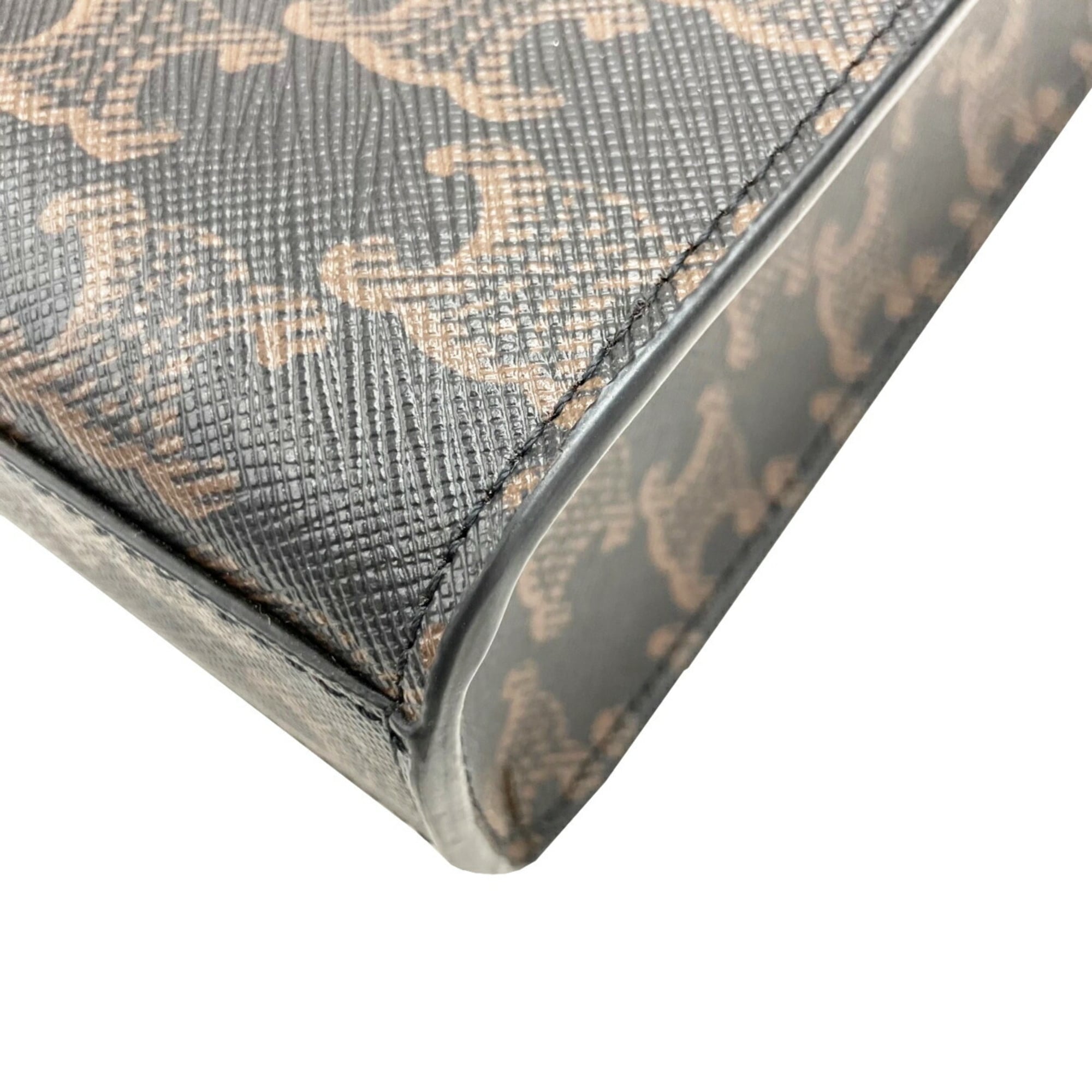 CELINE Vertical Cabas Mini Triomphe Tote Bag Shoulder Leather Brown Women's