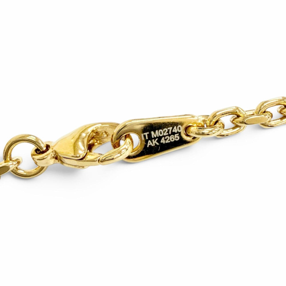 LOUIS VUITTON M02740 Chain LV Yours Monogram Flower Necklace Gold Made in Italy Men's Comes with Box and Dust Bag Highly Recommended ◎ — Like New