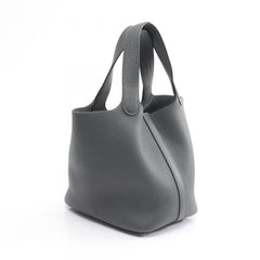 Hermes Picotin Lock PM Gris Misty Handbag, Leather, Taurillon Clemence Women's, Gray — New - Store Return