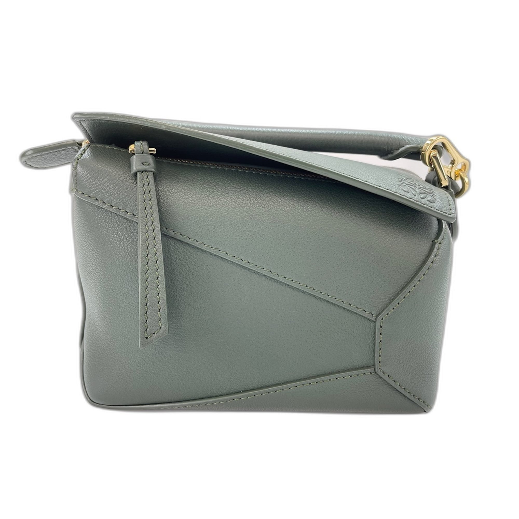 LOEWE Mini Puzzle Bag Shoulder Green — Like New