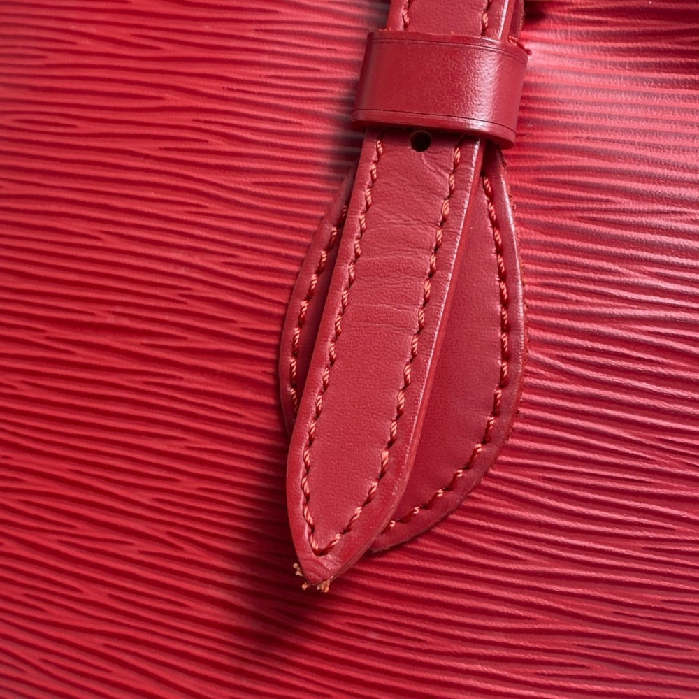 LOUIS VUITTON M5899E Epi Petite Bucket PM Bucket-Shaped Shoulder Bag in Leather, Women's, Rouge Red — Like New