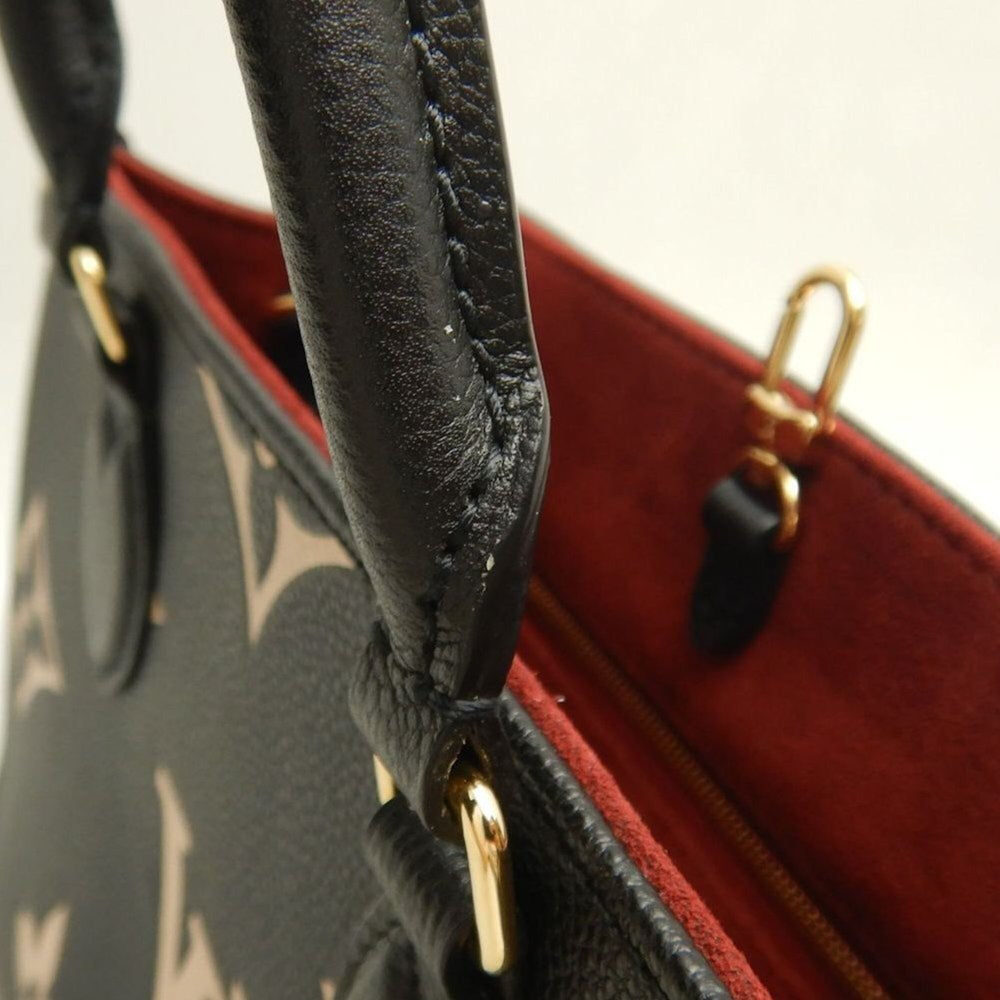 LOUIS VUITTON Louis Vuitton Bicolor Monogram OnTheGo PM M45659 Handbag Black Empreinte Beige Women's 253836 — Like New