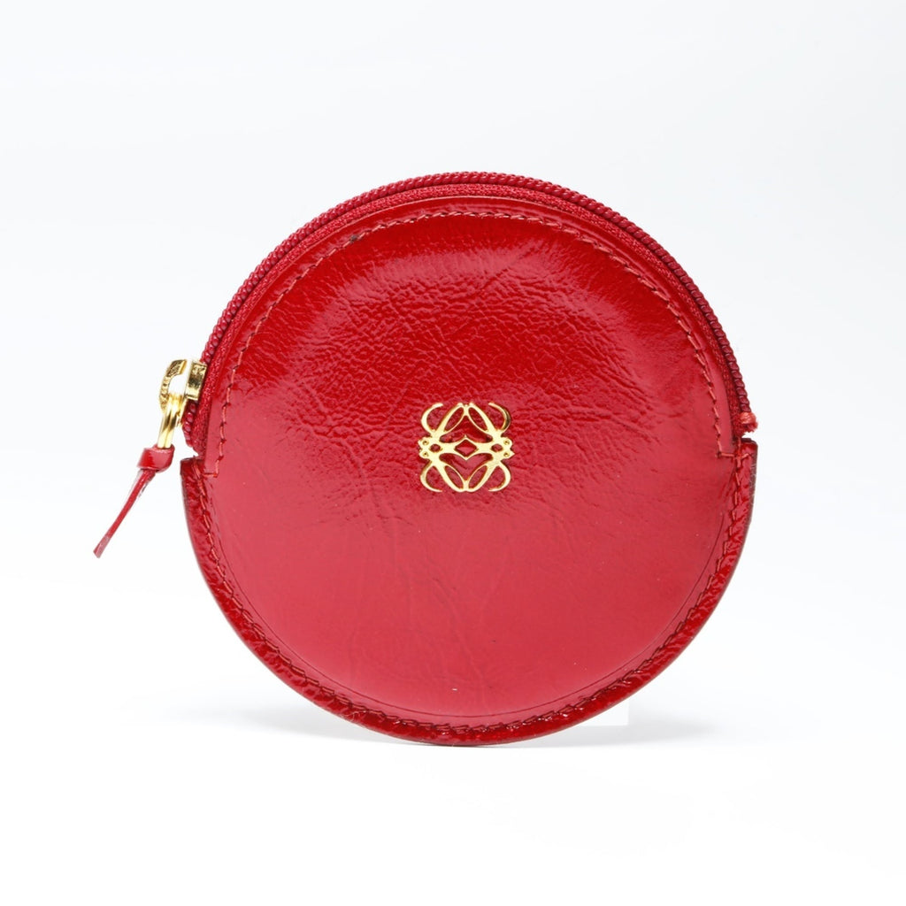 LOEWE Anagram Mini Wallet/Coin Case, Red