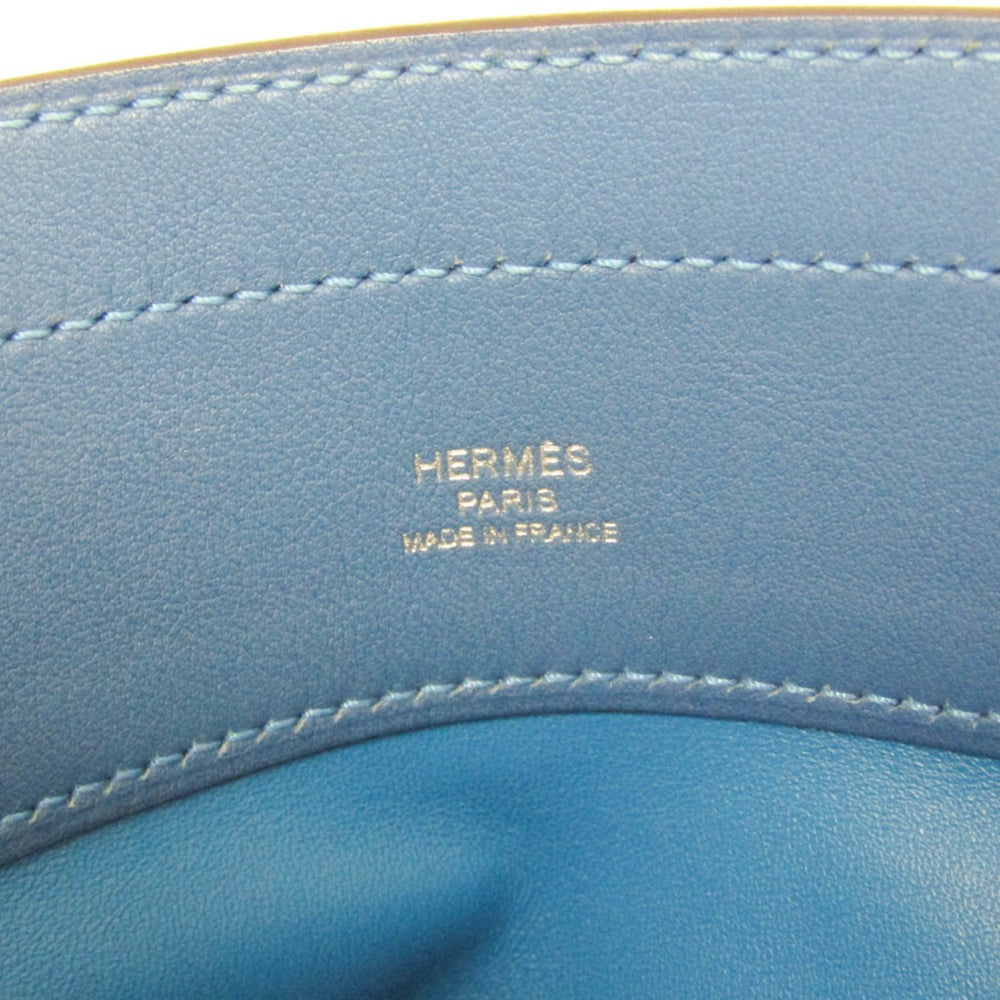 Hermes Aline Mini H082365CKAA Women's Agneau Milo,Swift Leather Shoulder Bag Blue — Like New
