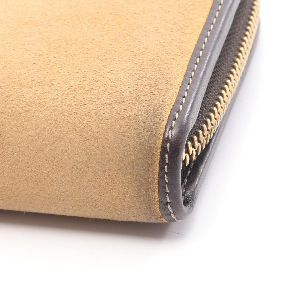 LOEWE Anagram Round Long Wallet, Leather, Women's, Brown