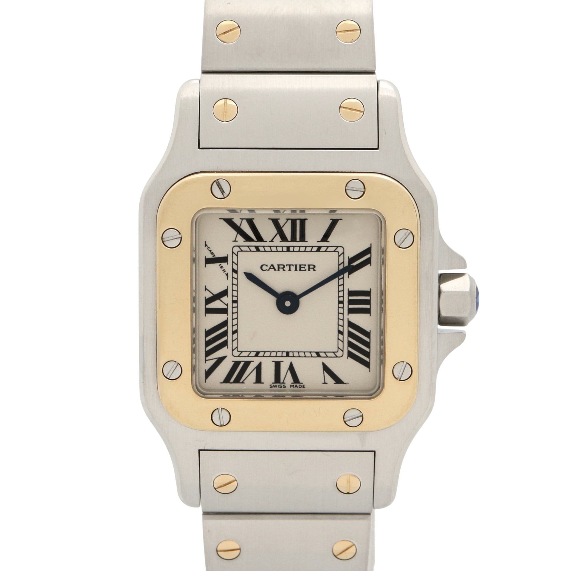 Cartier Santos Galbee SM Watch, Stainless Steel, Ladies, Silver Tone, W20012C4 — Very Good