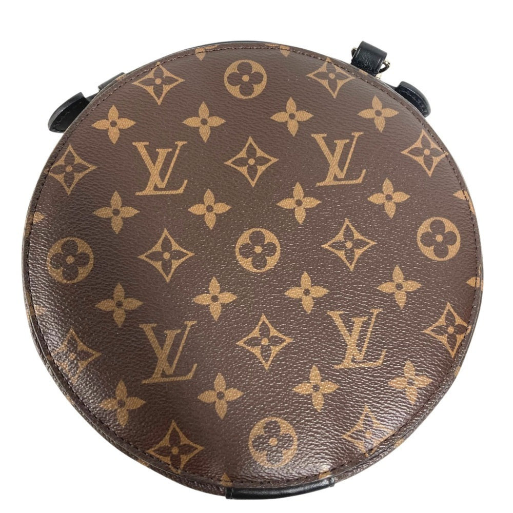 LOUIS VUITTON M46273 Monogram Audio Case Bag, Round Handbag, Canvas, Men's/Women's, Brown — Like New