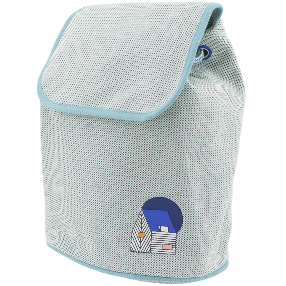 Hermes Les Cabans Backpack/Daypack, Kids Collection, Toile H (Blue), A5 size, Flap Closure, Women's — Like New