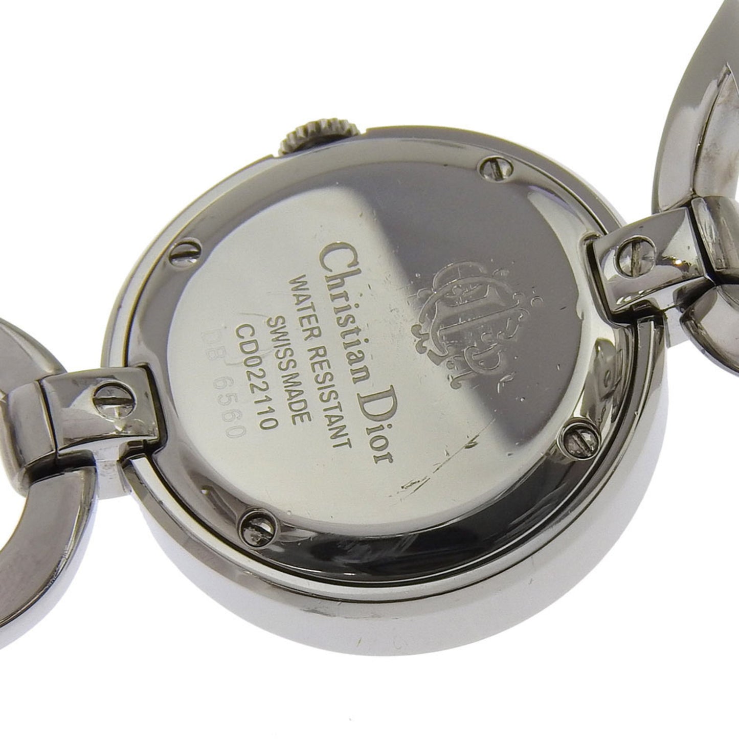 Dior Maris Watch CD022110, Stainless Steel Quartz Analog Display, Black Dial, Women's