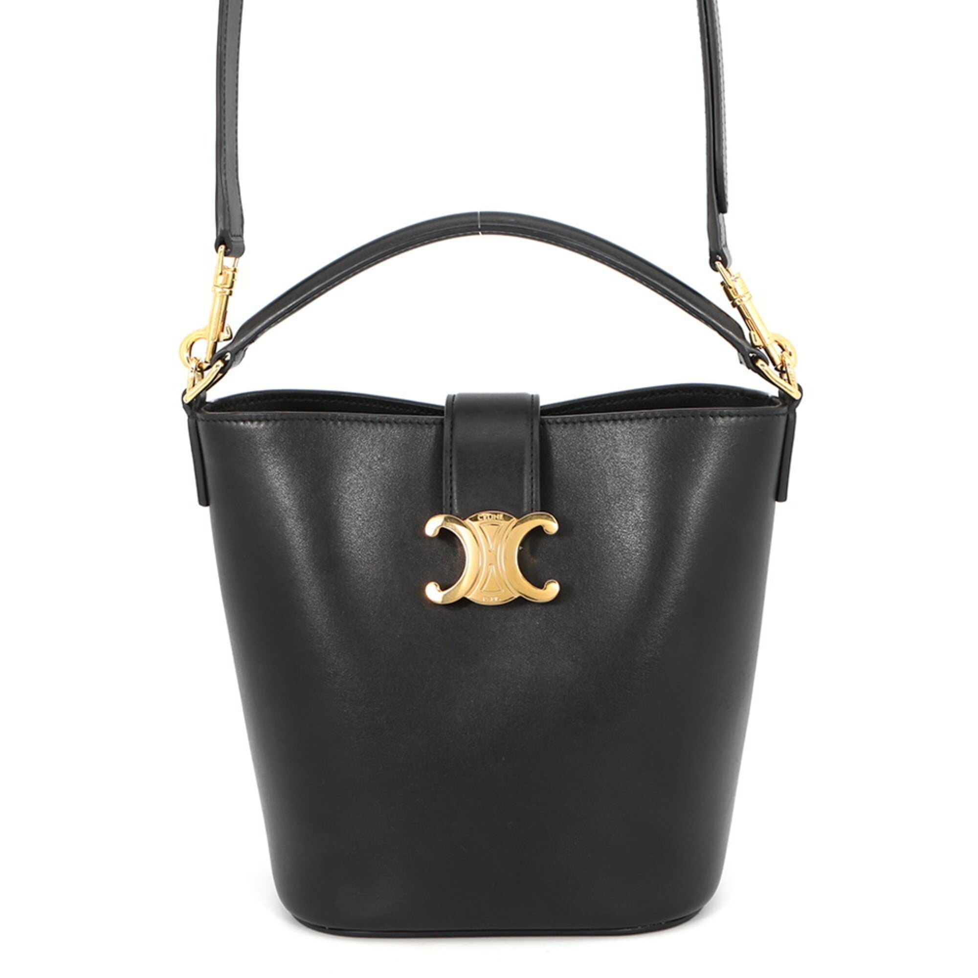 Celine Triomphe Small Bucket Louise Handbag 119173FX9.04LU CELINE 2-way Black Women's — Like New