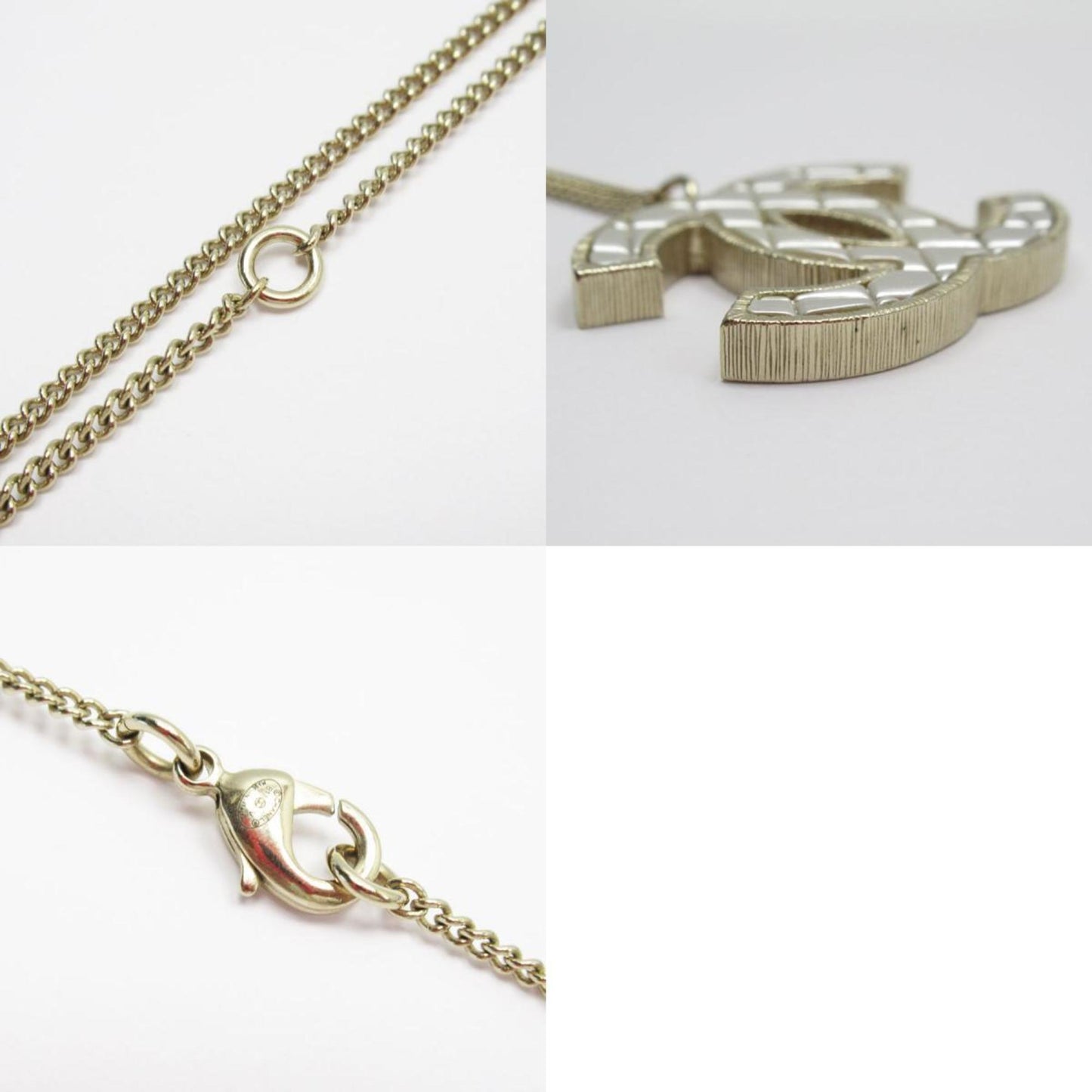 CHANEL Coco Mark Metal Gold Necklace for Women t19383f