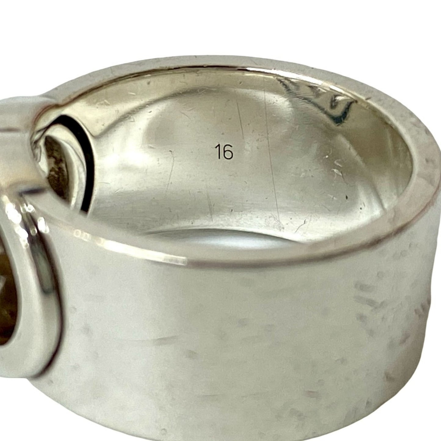 GUCCI Interlocking Double G Ring, 925 Sterling Silver, Accessory for Men and Women, 102-2