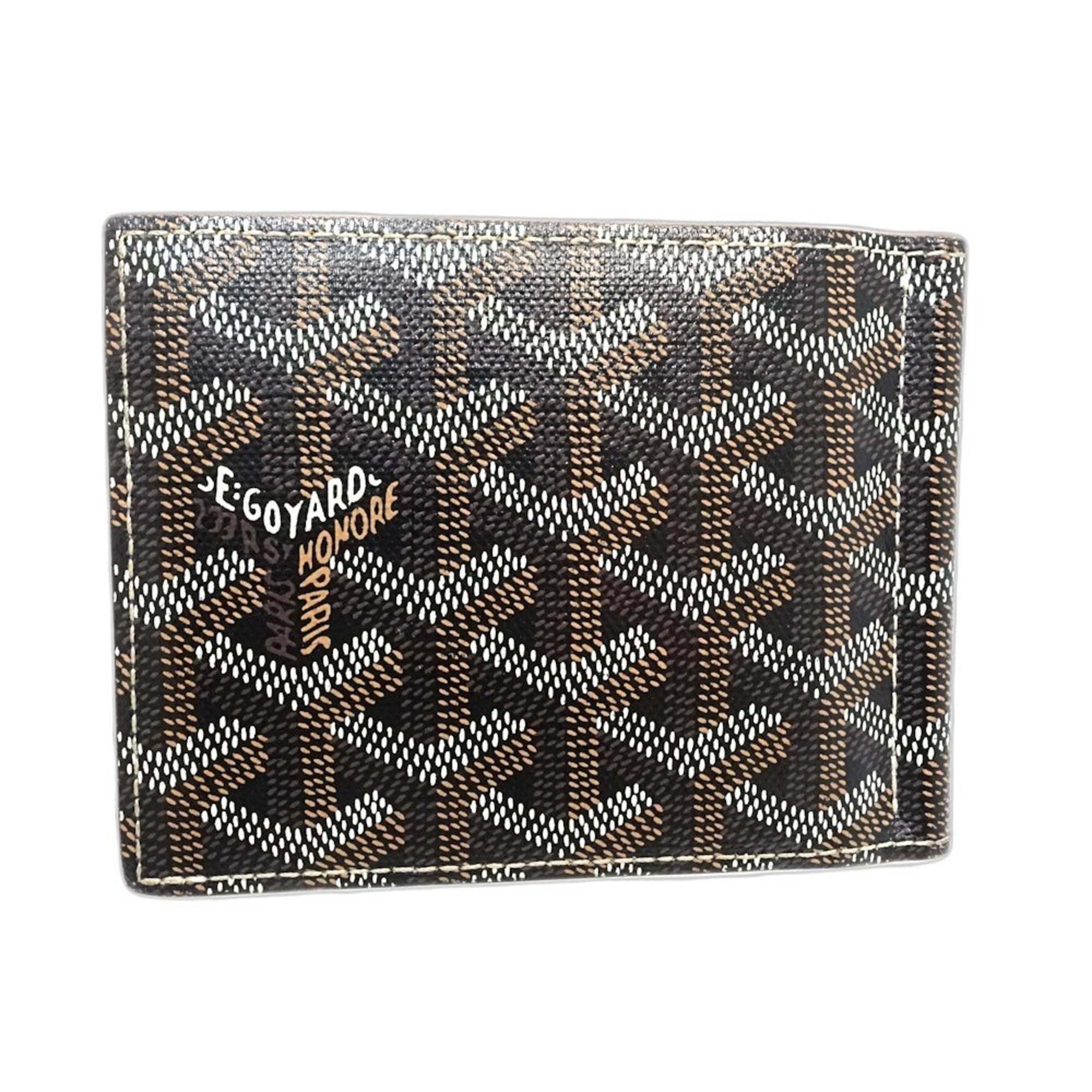 GOYARD Santos PM Bifold Wallet in Noir Natural, Women's, 188593