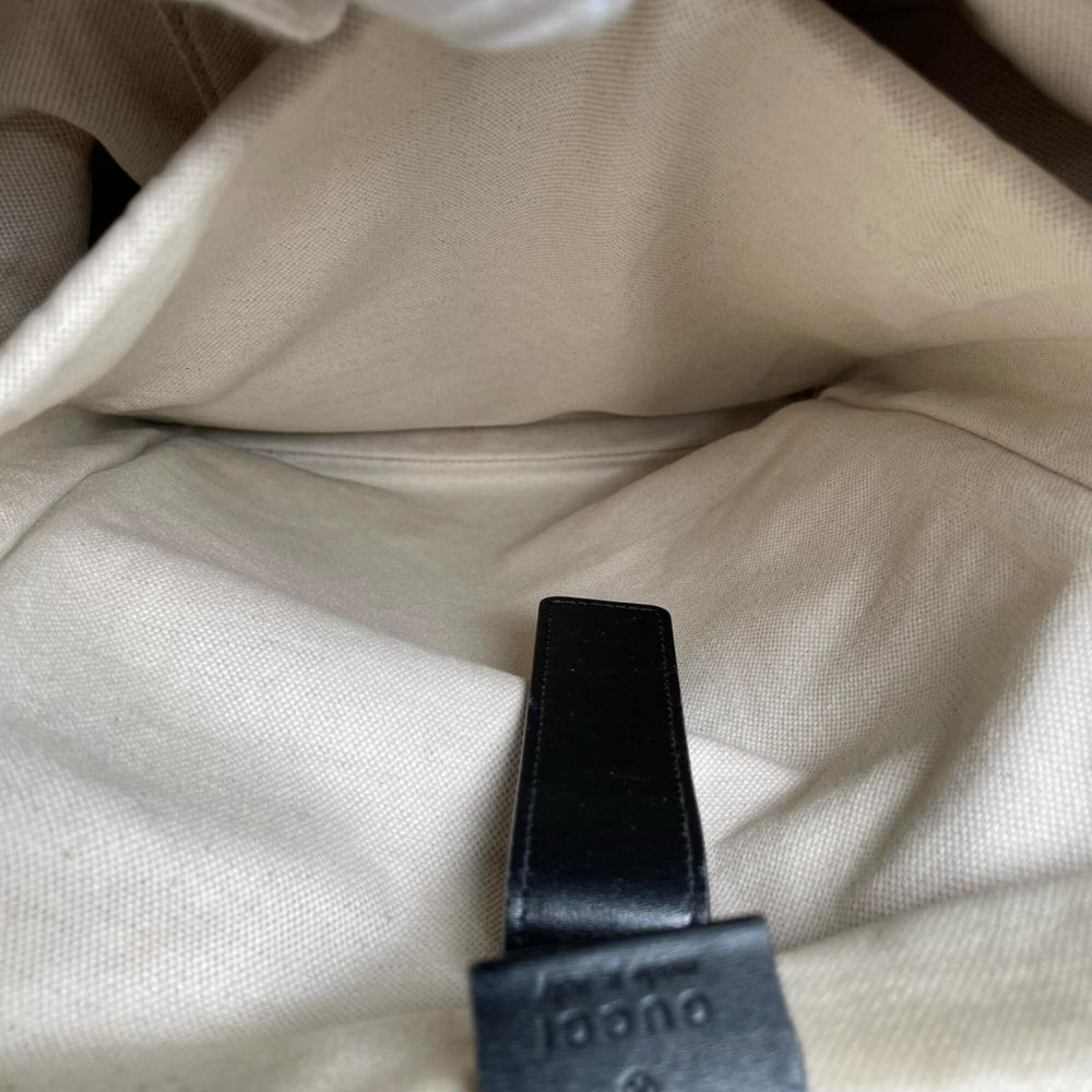 Gucci GUCCI Backpack GG Embossed Leather 625770 Black — Like New