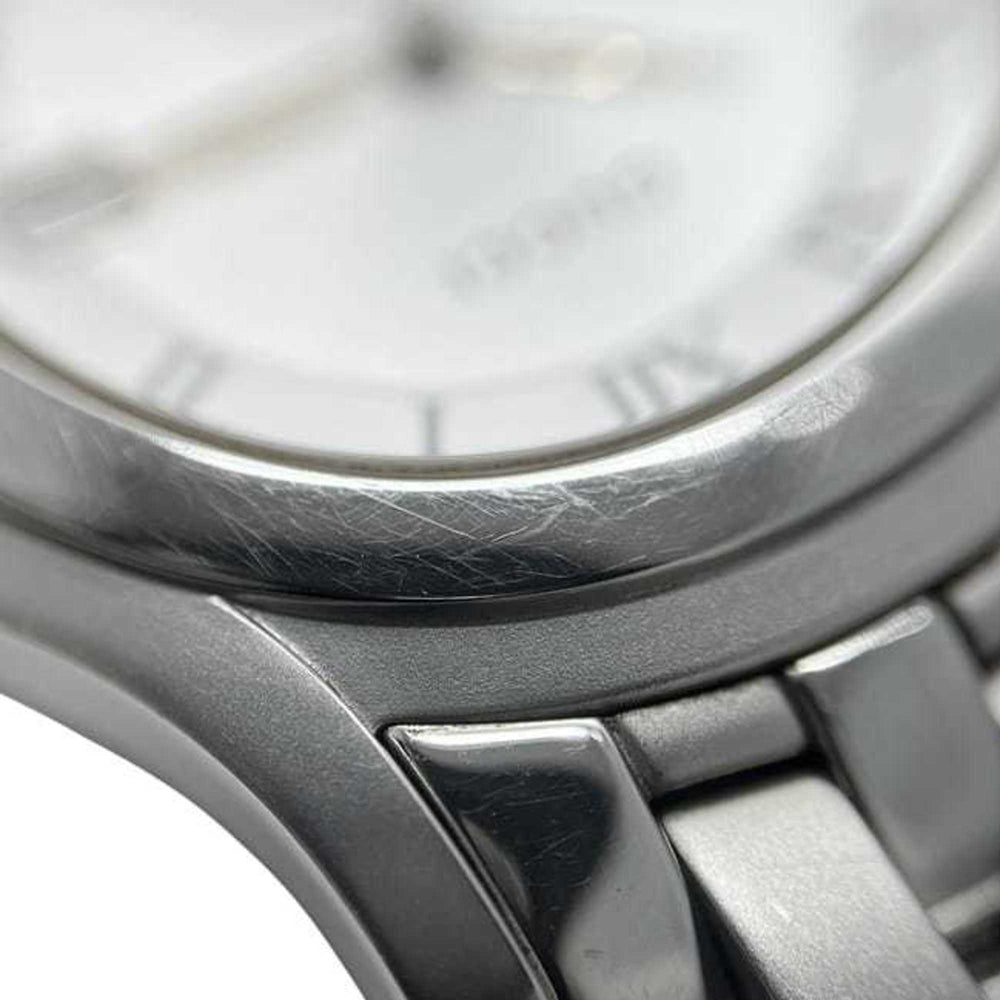 Gucci 5500M Watch f-24297 Silver White YA055305 Men's Stainless Steel Quartz 0163*** GUCCI Battery-Operated Dial Analog Date — Good