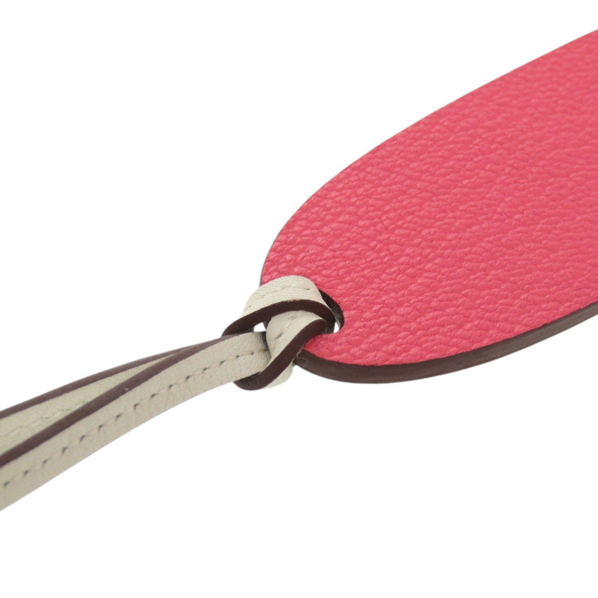 Hermes Like new Hermès Surfboard Bag Charm Chevre Mysore Rose Lipstick Lime Keychain Pink 1185 — Like New