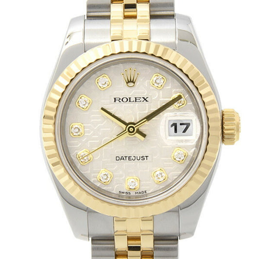 Rolex Watch Ladies Datejust Automatic Computer Silver Dial ROLEX SS×750YG 179173G