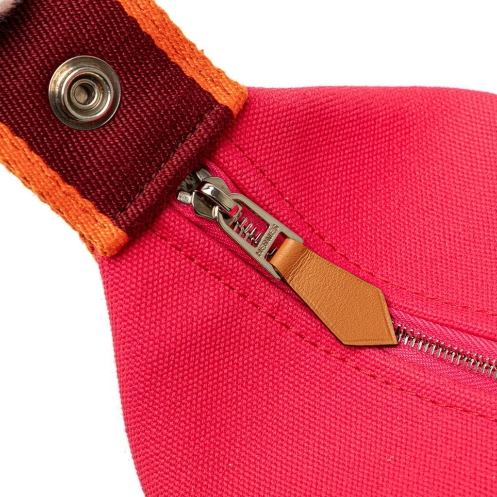 Hermès Bride A Black PM Handbag Pouch Hibiscus Pink Toile H Women's HERMES