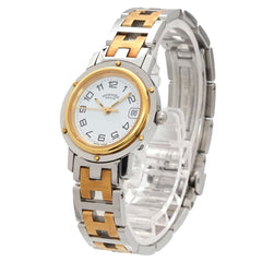 Hermes CL4 220 Women's Watch, Date Display, White Quartz Watch — Very Good