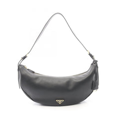 Prada Demi Lune Large Shoulder Bag/Handbag, Leather, Women's, Black — New - Store Return
