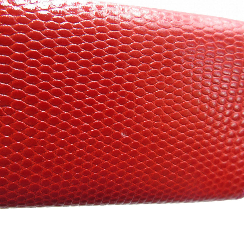 Excellent condition Salvatore Ferragamo Vara Ribbon embossed lizard red shoulder bag 223354 with gold chain. Item number 0018. Ferragamo.