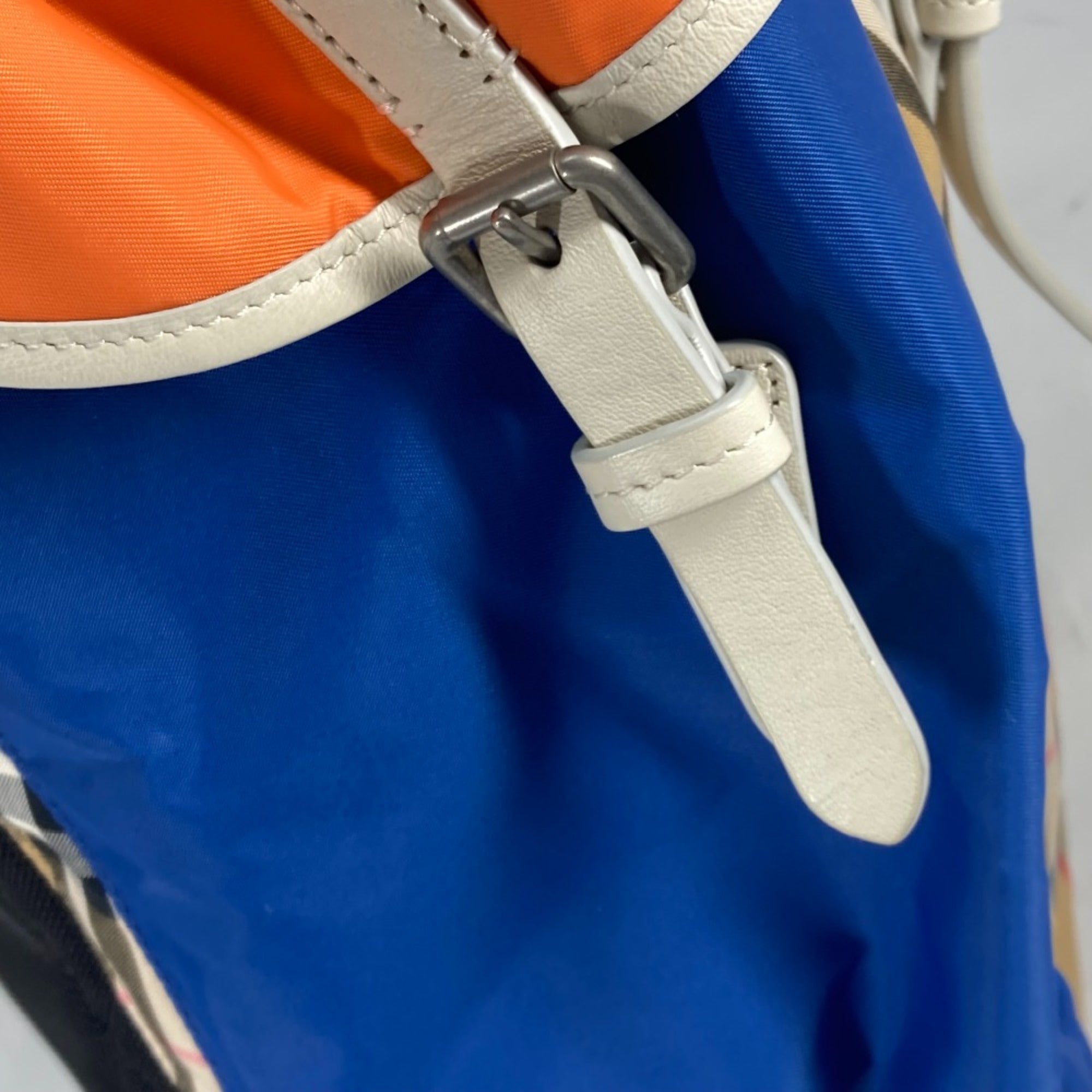 Burberry 4078448 Bag Backpack Backpack Beige Orange x blue — Like New
