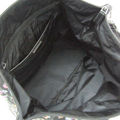 Prada TESSUTO STAMPAT 1BG189 Women's Nylon,Leather Shoulder Bag,Tote Bag Black,Pink,Yellow — Like New