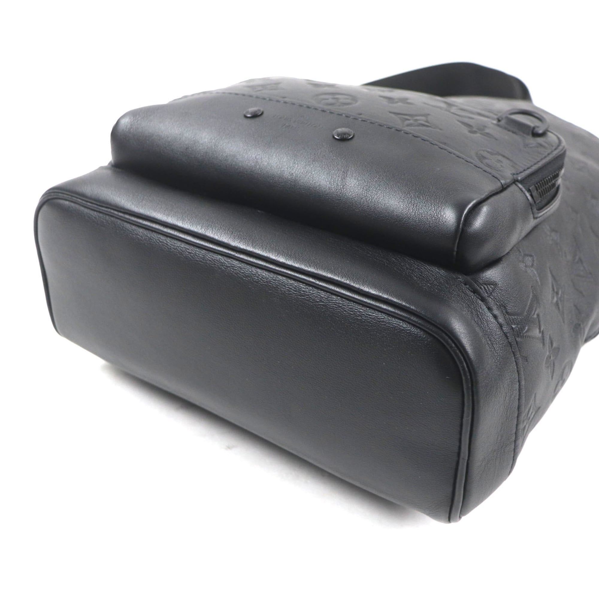 LOUIS VUITTON M46107 Monogram Shadow Racer Sling Bag, Black Leather, with Dust Made in Spain, Men's