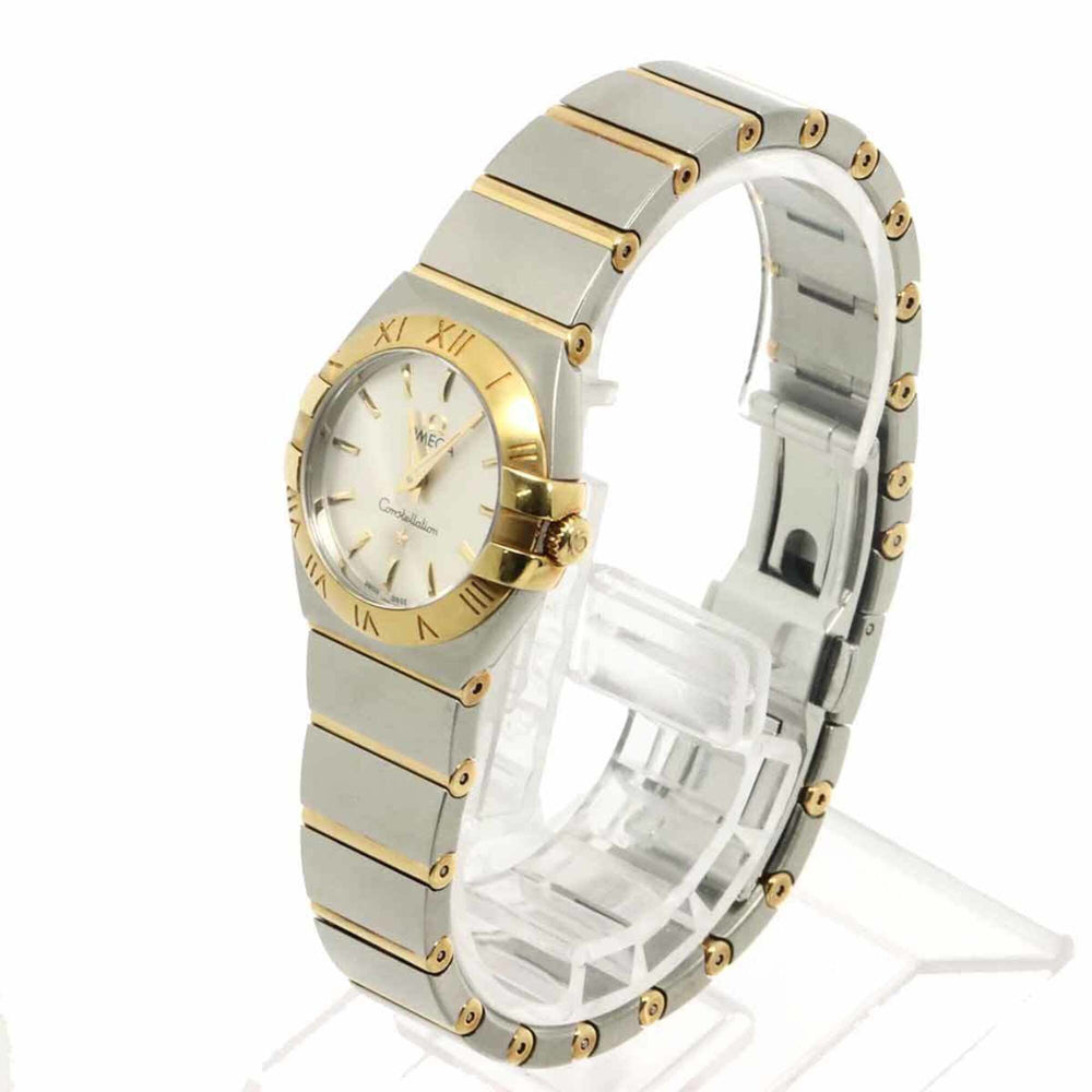 Omega Constellation Brushed Two-Tone 123 20 24 60 02 002 Women's Watch Silver 18K Yellow Gold Quartz — Very Good