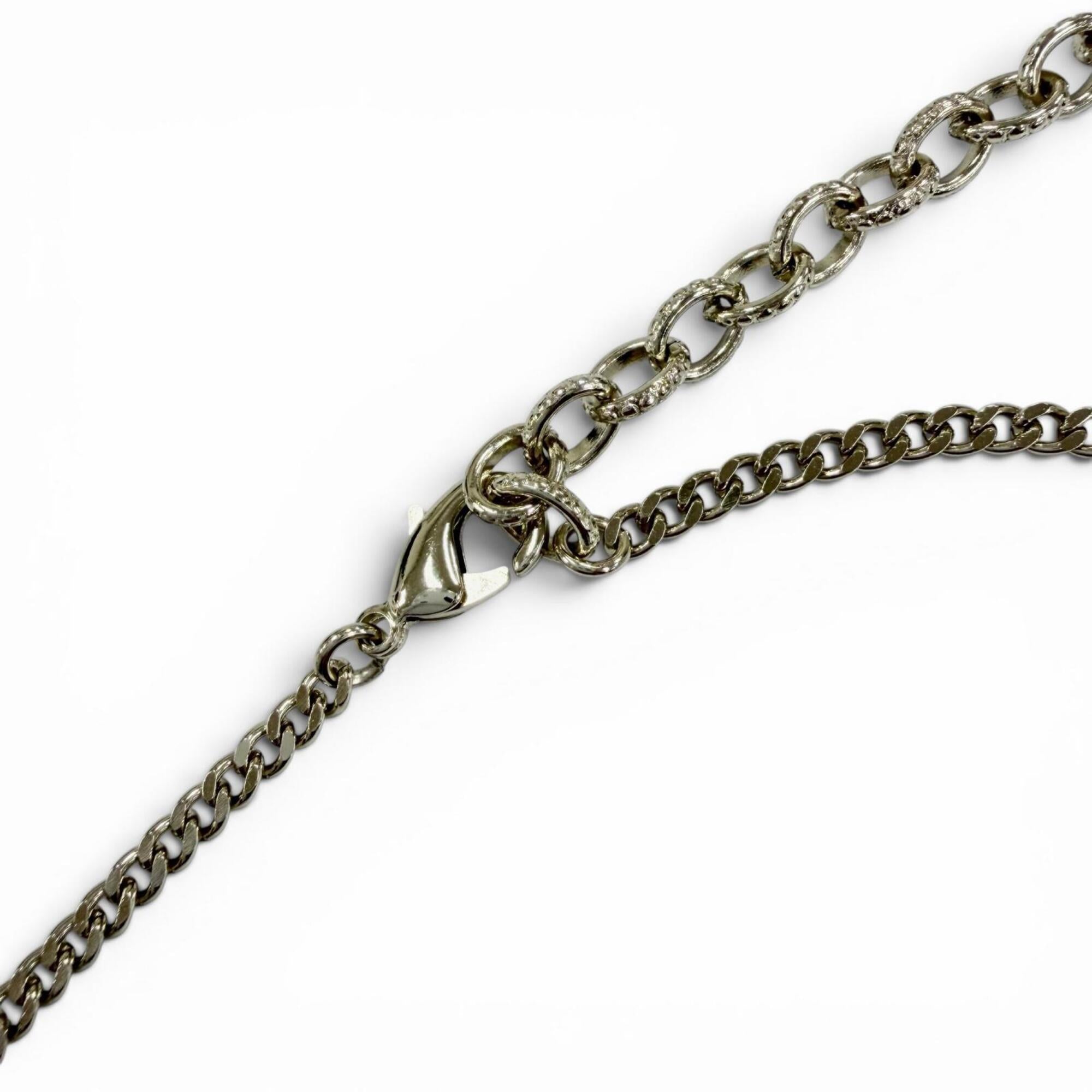 CHANEL A22C Coco Mark Rhinestone Perfume Motif Pendant Necklace, Gold and Pink, Made in France, Women's — Like New