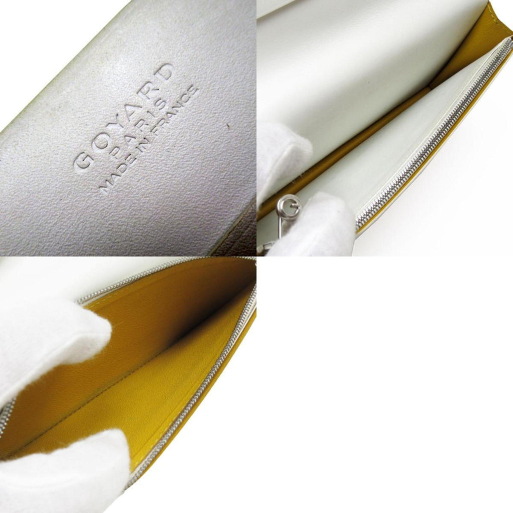 GOYARD Bi-fold Long Wallet Leather White Men's Women's t19234a