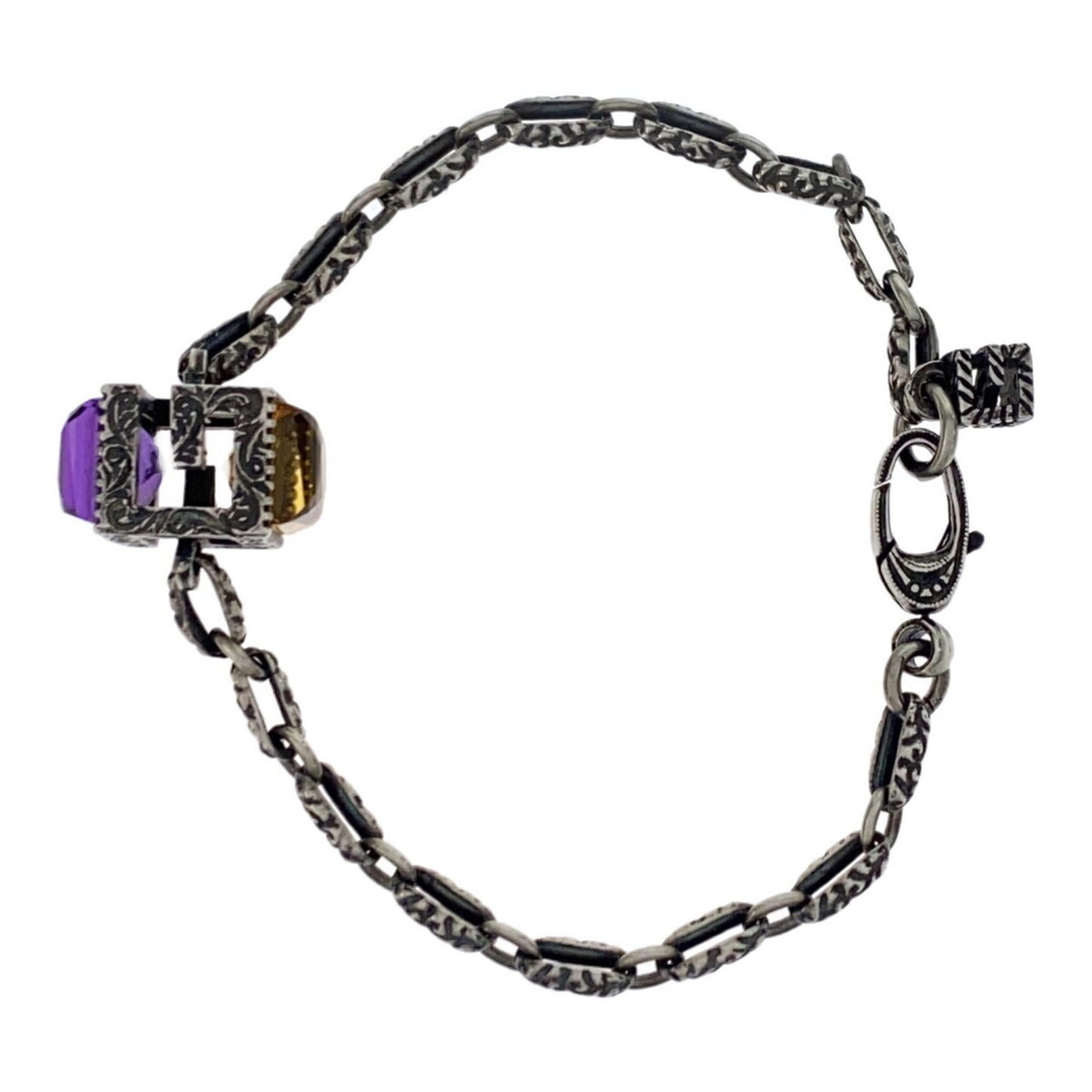 GUCCI Gucci Bracelet G Cube Silver Color Stone 550888 Gray Ag925 Mikunigaoka Store